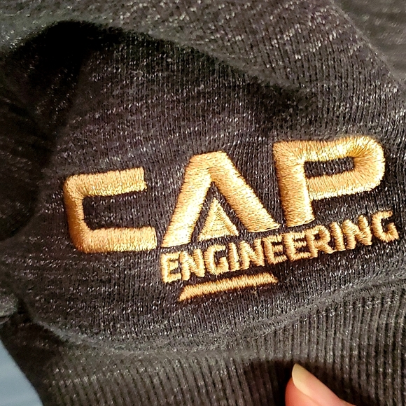 10 Tree Dark Grey Heathered Hoodie "CAP Engineering" - Size Medium - Picture 11 of 14